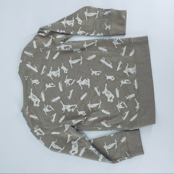 🐱LOGG Stay Cool Skateboard Khaki LS sz 6-8Y {z} - Picture 3 of 3